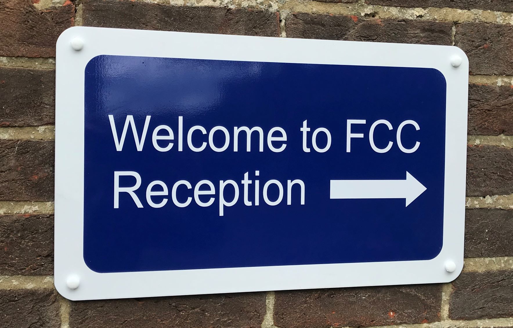 Small Aluminium Composite Wall Sign